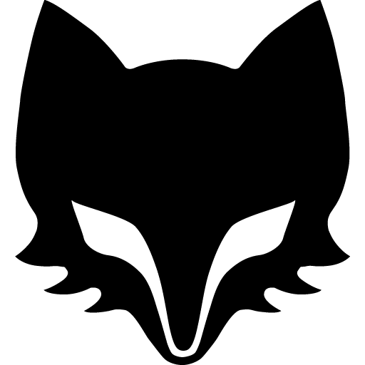 OilFox Logo, ein schwarzer Fuchskopf